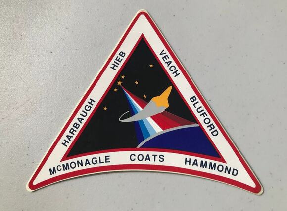 NASA Other - NASA Discovery STS-39 Hieb Veach Harbaugh Bluford Decal 3 1/2" x 5"